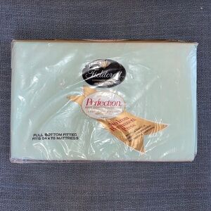 Fieldcrest vintage NOS full fitted mint green bedsheet